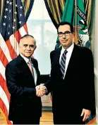  ??  ?? Alfonso Romo con el secretario Steven Mnuchin/CORTESÍA