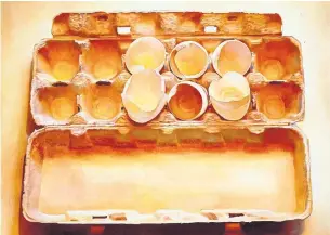  ??  ?? Eggs In Egg Crate, 1975