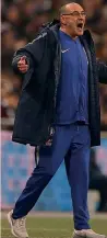  ?? AFP ?? Maurizio Sarri, 59 anni, allenatore del Chelsea