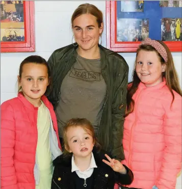  ??  ?? Denise, Katelyn and Amber Traynor with Daisy Devlin enjoying the open night at St Kilian’s Community School.