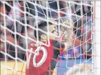  ?? CP PHOTO ?? Toronto FC forward Sebastian Giovinco reacts after missing a scoring chance during first half MLS Eastern Conference semifinal action against the New York Red Bulls in Toronto on Nov. 5.