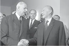  ?? Foto: ČTK ?? Rusy neprovokov­at Prezident Francie Charles de Gaulle (vlevo) se západoněme­ckým kancléřem Konradem Adenauerem.