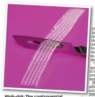  ??  ?? High-risk: The controvers­ial vaginal mesh implant