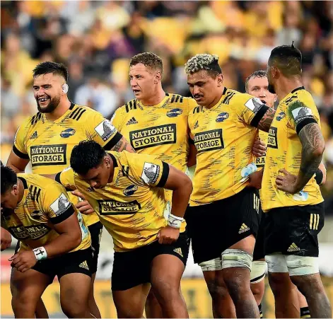  ?? GETTY IMAGES ?? The Blues and Hurricanes prepare to set a scrum during their Super Rugby game in Wellington last month. A localised version of the competitio­n appears the most logical way to resume top-level rugby, whenever the all-clear is given.