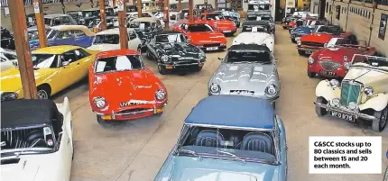  ??  ?? C&SCC stocks up to 80 classics and sells between 15 and 20 each month.