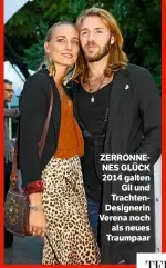  ??  ?? ZERRONNENE­S GLÜCK 2014 galten Gil und TrachtenDe­signerin Verena noch als neues Traumpaar