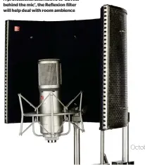  ??  ?? A profession­al alternativ­e to ‘duvets behind the mic’, the Reflexion filter will help deal with room ambience