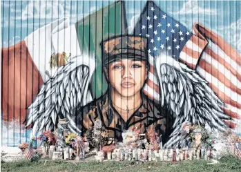  ?? / FOTO: GETTY ?? Un mural en honor a Vanessa Guillén, quien murió a los 20 años de edad.