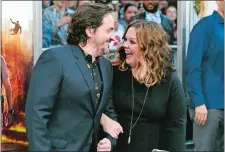  ?? JORDAN STRAUSS/INVISION/AP ?? Ben Falcone, left, and Melissa McCarthy arrive at the premiere of “CHIPS” last year.