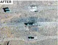  ?? ?? AFTER
Satellite images show damage inflicted on the base near the Natanz nuclear complex