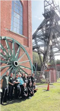  ??  ?? The Carbon Landscape team at Leigh Mining Museum