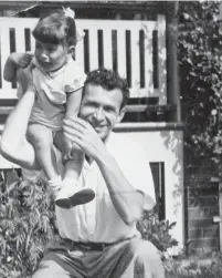  ??  ?? Sherie Posesorski as a child with her father Irving, who could sprinkle a little French in his unique slang.