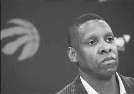  ?? The Canadian Press ?? Toronto Raptors president Masai Ujiri says conversati­ons about racism can no longer be avoided in the aftermath of the death of George Floyd in Minneapoli­s, and the protests around the United States that have followed.