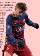  ?? LAPRESSE ?? Il difensore del Barça Gerard Piqué, 31 anni, in gol nel 6-1 contro la Roma del 2015