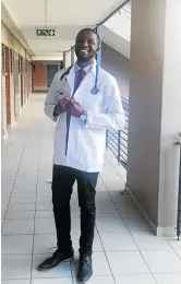  ?? /SUPPLIED ?? Yannick Leyka has qualified as a doctor from Wits.