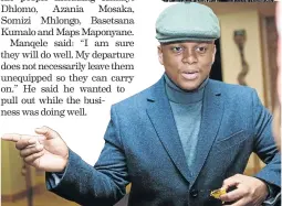  ?? /MARISKA VAN DEN BRINK ?? Legend Manqele has resigned from Boity Thulo’s pharmaceut­ical company.