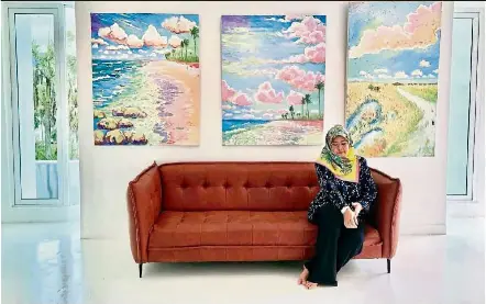  ??  ?? Artist-turned-gallerist Amy says opening up Art Realm Gallery felt like a natural progressio­n to work with artists and art communitie­s. — AMY HASHIM