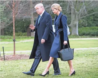  ?? NICHOLAS KAMM, AFP/GETTY IMAGES ?? President Trump is fiercely protective of his daughter Ivanka.