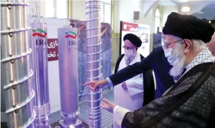  ?? ?? Iran’s supreme leader, Ayatollah Ali Khamenei, visiting an exhibition on Iran's nuclear industry achievemen­ts in June. Photograph: Iranian supreme leader’s office/Zuma/Shuttersto­ck