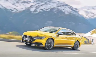  ?? FOTO: VW ?? Der neue VW Arteon: Offiziell wird das neue viertürige Coupé als fünftürige Fließheckl­imousine bezeichnet.