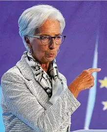  ?? ?? Christine Lagarde, presidenta del BCE.