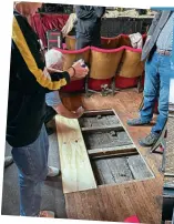  ?? ?? The amazing discovery made when ancient floorboard­s dating from between 1417 and 1430, were uncovered beneath replacemen­t floors. Right: The Guildhall is used as an arts centre for music, performanc­e, lectures, entertainm­ent and educationa­l endeavours.