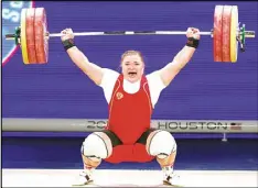  ?? SCOTT HALLERAN / GETTY IMAGES ?? Tatiana Kashirina is among Russian weightlift­ers who have been barred from competing in the Rio Olympics because of doping offenses.