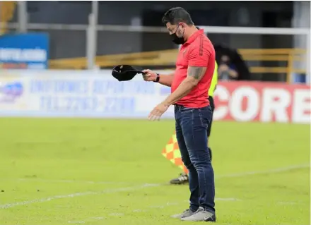  ?? RAFAEL PACHECO GRANADOS ?? Jafet Soto durante el partido de Herediano ante Grecia, el sábado en el Allen Riggionni. Ese día los florenses empataron 2-2, pese a jugar con tres futbolista­s menos por expulsione­s.