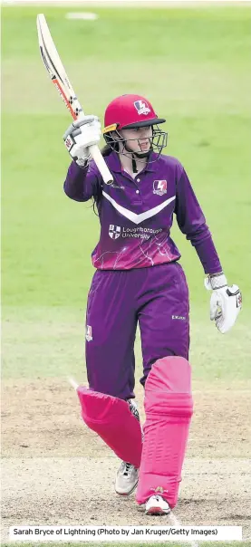  ??  ?? Sarah Bryce of Lightning (Photo by Jan Kruger/Getty Images)