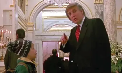  ??  ?? Donald Trump had a short cameo in Home Alone 2, but the Canadian national broadcaste­r said it cut it out to save time, prompting a backlash from Trump supporters. Photograph: youtube