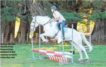  ??  ?? Below: Nicola Smyth from Dannevirke jumped at the chance to have a fun day out.