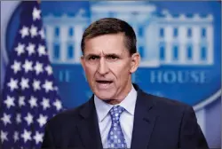  ?? AP PHOTO ?? In this Feb. 1 file photo, National Security Adviser Michael Flynn speaks during the daily news briefing at the White House, in Washington.