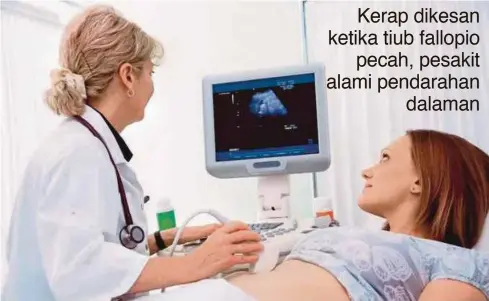  ??  ?? IMBASAN awal perlu dilakukan bagi mengesan kehamilan ektopik.