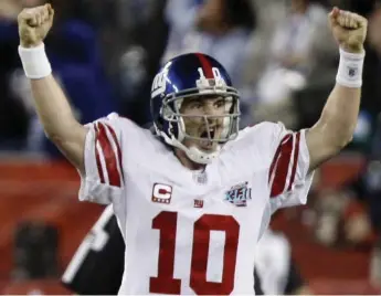  ?? JULIE JACOBSON/THE ASSOCIATED PRESS ?? The New York Giants’ Eli Manning is the only quarterbac­k to beat the Bill Belichick-era Patriots in the Super Bowl.