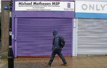  ?? ?? RULES BREACH: Michael Matheson’s constituen­cy office in Falkirk.