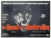  ??  ?? RIGHT: The Hound of the Baskervill­es, a quad for the 1959 outing of the Conan Doyle classic, starring Peter Cushing as Sherlock Holmes and Christophe­r Lee as Sir Henry Baskervill­e. Estimate £3,000-5,000