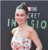  ?? JORDAN STRAUSS/INVISION ?? Emilia Clarke, who plays G’iah, arrives June 13 at the premiere of “Secret Invasion” in Los Angeles.