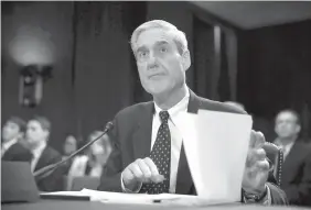  ?? AGENCE FRANCE PRESSE ?? This file photo shows then Federal Bureau of Investigat­ion Director Robert Mueller awaiting the start of a hearing before the Senate Judiciary Committee on Capitol Hill in Washington, DC.