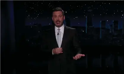  ?? Photograph: YouTube ?? Jimmy Kimmel on Trump: ‘Soon he’s gonna understand what it feels like to be evicted from your home in the middle of a pandemic.’