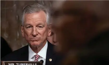  ?? Photograph: Michael Reynolds/EPA ?? Tommy Tuberville, pictured here on Wednesday, criticized the government’s efforts to ‘get out the white extremists, the white nationalis­ts’ from the military’.