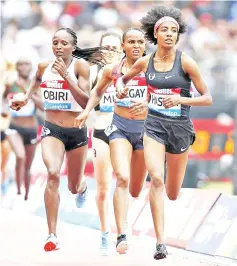  ??  ?? Sifan Hassan runs to win the Women’s 1 mile event during the anniversar­y games at the Queen Elizabeth stadium in London. — AFP photo