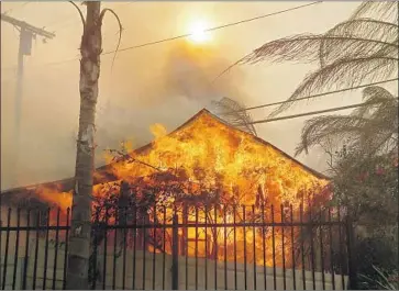  ?? Luis Sinco Los Angeles Times ?? THE CREEK FIRE in 2017 was caused by L.A. Department of Water and Power equipment, a lawsuit alleges.