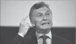  ??  ?? MACRI. Durante su discurso estuvieron presentes representa­ntes del FMI.