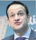  ??  ?? Warning: Leo Varadkar