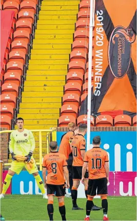  ??  ?? Dundee United were unable to enjoy moments like flag day with their supporters.