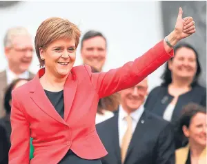  ?? Picture: PA. ?? Despite wanting no cooperatio­n with England for indyref, First Minister Nicola Sturgeon is trying to convince English voters to back Remain, argues Alex Bell.