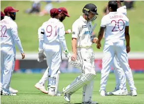  ?? GETTY IMAGES ?? Will Young trudges off after being dismissed on day one at Seddon Park.