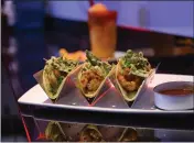  ?? ?? As they do every year, Angel Stadium food vendors are bringing on new menu items for game days. Brewery X's location is introducin­g these shrimp tacos.