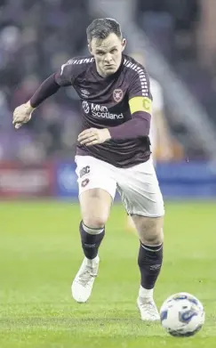  ?? ?? Rangers have been linked with a move for Hearts captain Lawrence Shankland. Alan Hutton believes the striker’s capture could be enough to clinch the cinch Premiershi­p title ahead of Celtic