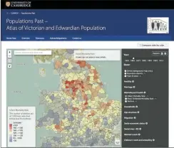  ??  ?? Population­s Past makes it easy to compare 48 population factors in different periods